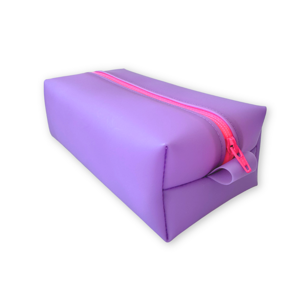 Luxe Frosted Jelly Boxy Pouch | lavender