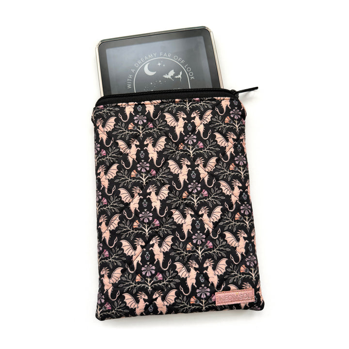 Kindle Sleeve | floral dragons
