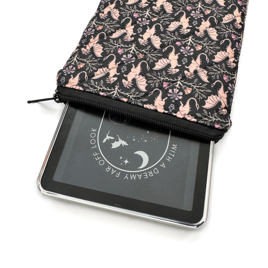 Kindle Sleeve | floral dragons
