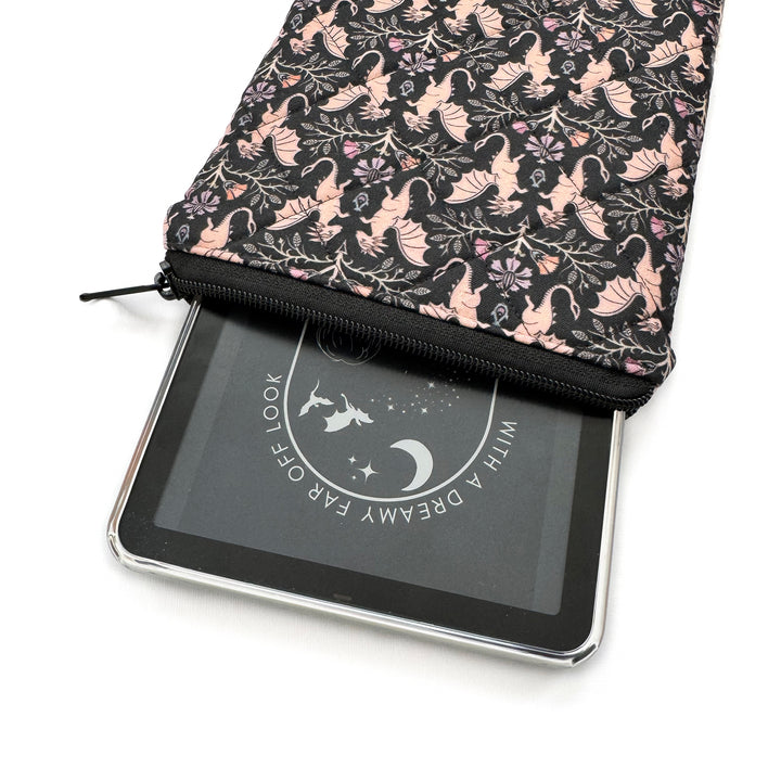 Kindle Sleeve | floral dragons