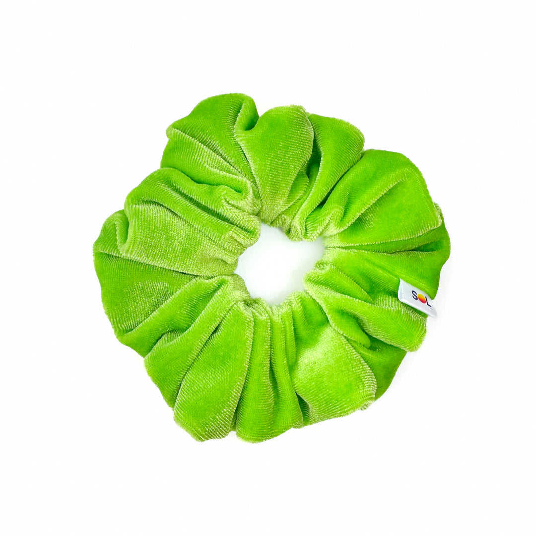 Luxe Velvet Scrunchie | lime