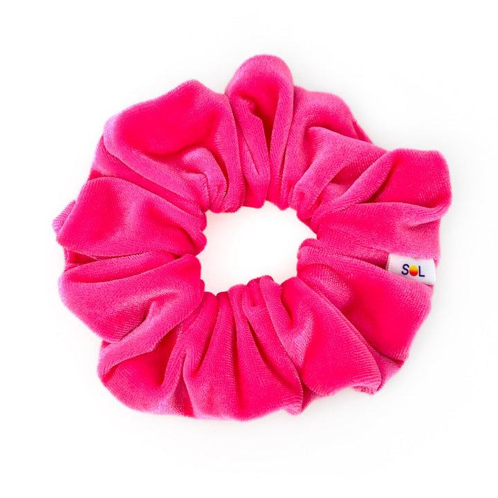 Luxe Velvet Scrunchie Set | neon rainbow set of 6