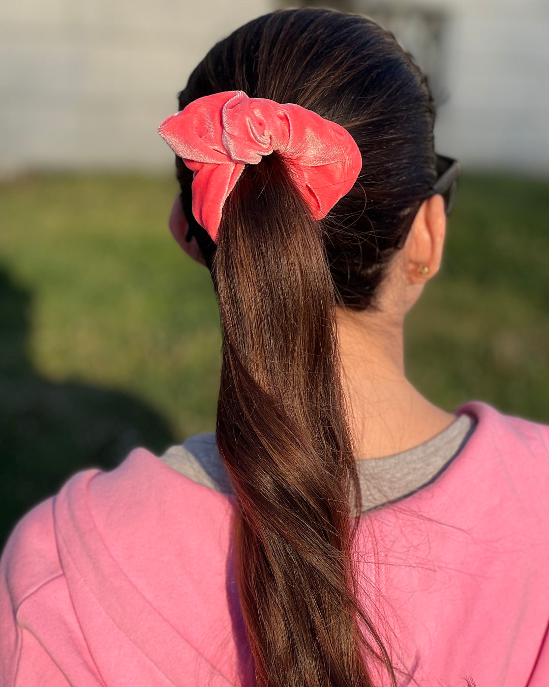 Luxe Velvet Scrunchie | guava