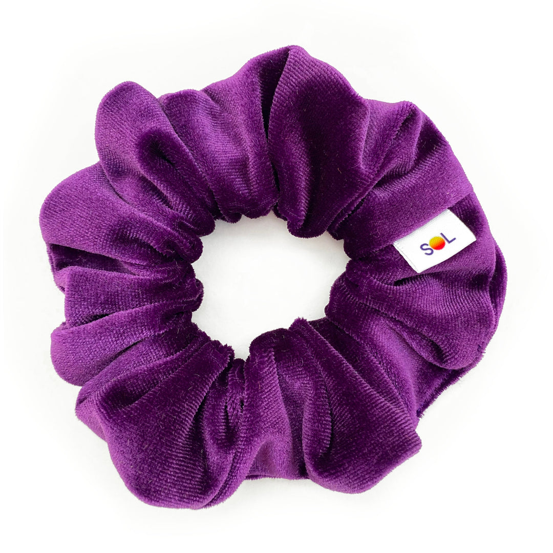 Luxe Velvet Scrunchie Set | neon rainbow set of 6
