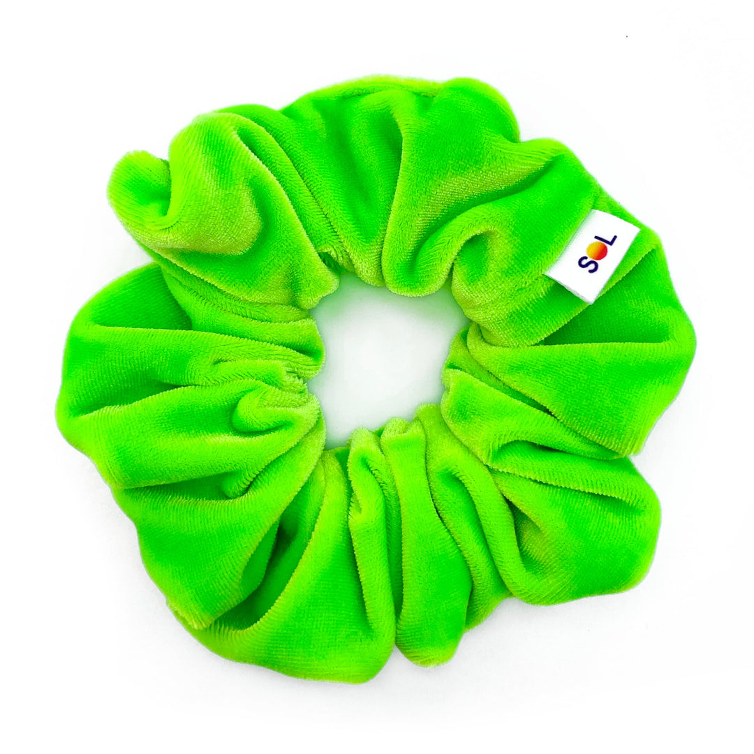Luxe Velvet Scrunchie Set | neon rainbow set of 6
