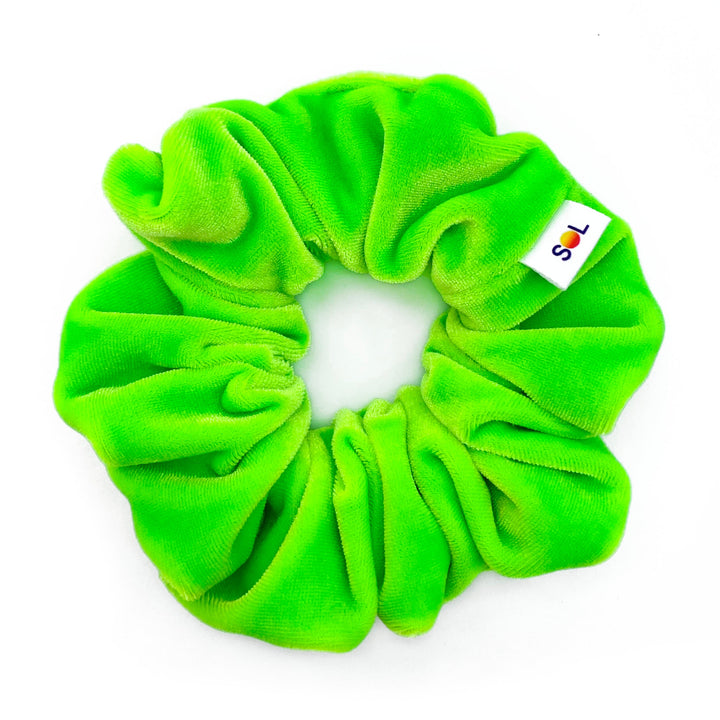 Luxe Velvet Scrunchie Set | neon rainbow set of 6